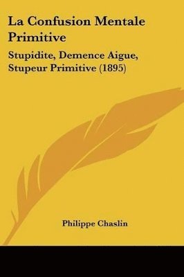 bokomslag La Confusion Mentale Primitive: Stupidite, Demence Aigue, Stupeur Primitive (1895)