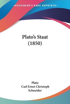 bokomslag Plato's Staat (1850)