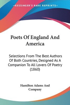 bokomslag Poets Of England And America