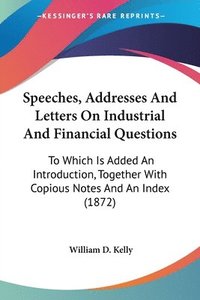bokomslag Speeches, Addresses And Letters On Industrial And Financial Questions