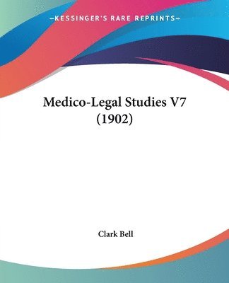 bokomslag Medico-Legal Studies V7 (1902)