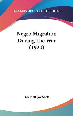 bokomslag Negro Migration During the War (1920)