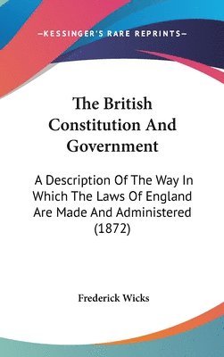 bokomslag British Constitution And Government