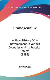 bokomslag Primogeniture: A Short History of Its Development in Various Countries and Its Practical Effects (1895)