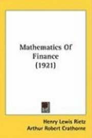 bokomslag Mathematics of Finance (1921)
