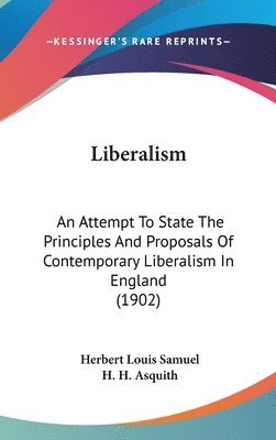 bokomslag Liberalism: An Attempt to State the Principles and Proposals of Contemporary Liberalism in England (1902)