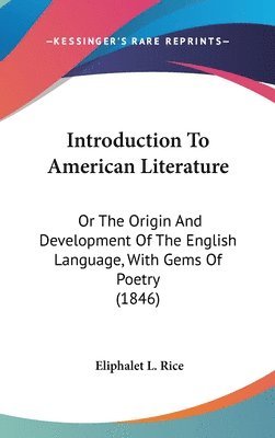 bokomslag Introduction To American Literature