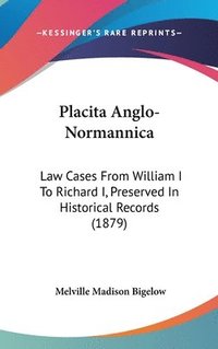 bokomslag Placita Anglo-Normannica: Law Cases from William I to Richard I, Preserved in Historical Records (1879)