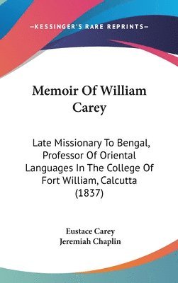 Memoir Of William Carey 1