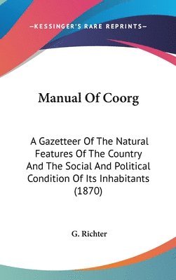 Manual Of Coorg 1