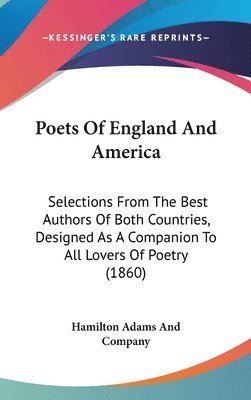 bokomslag Poets Of England And America