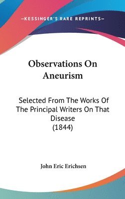 bokomslag Observations On Aneurism
