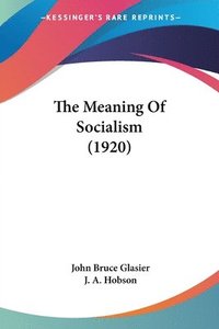 bokomslag The Meaning of Socialism (1920)
