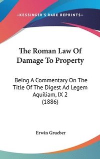 bokomslag The Roman Law of Damage to Property: Being a Commentary on the Title of the Digest Ad Legem Aquiliam, IX 2 (1886)