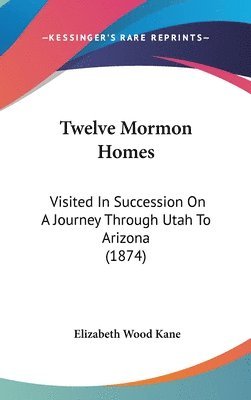 Twelve Mormon Homes: Visited In Succession On A Journey Through Utah To Arizona (1874) 1