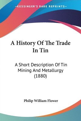 bokomslag A History of the Trade in Tin: A Short Description of Tin Mining and Metallurgy (1880)