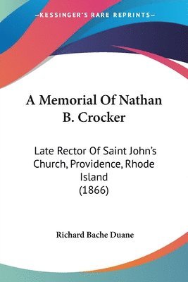 bokomslag Memorial Of Nathan B. Crocker