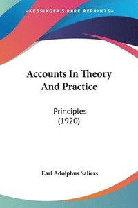 bokomslag Accounts in Theory and Practice: Principles (1920)