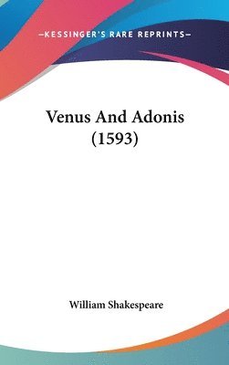 bokomslag Venus And Adonis (1593)