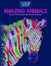 bokomslag Color Quest: Amazing Animals: Extreme Color-By-Number Pictures to Reveal