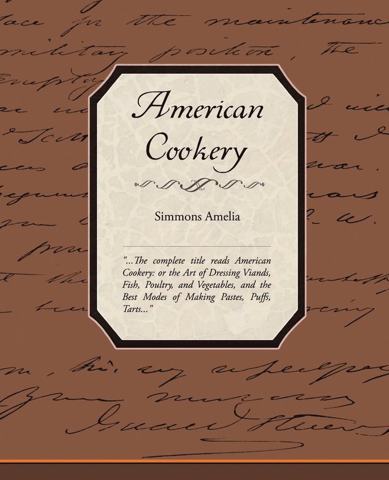 American Cookery 1