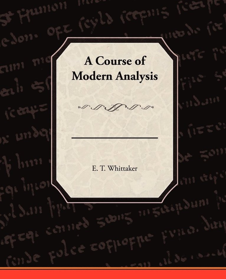 Course of Modern Analysis