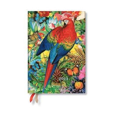 bokomslag Tropical Garden (Nature Montages) Midi Vertical 12-month Dayplanner 2024 (Elastic Band Closure)