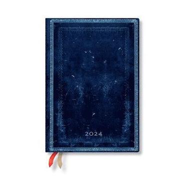 bokomslag Inkblot (Old Leather Collection) Midi Verso 12-month Dayplanner 2024