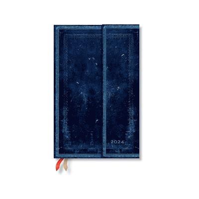 Inkblot (Old Leather Collection) Maxi Horizontal 12-month Dayplanner 2024 (Wrap Closure) 1