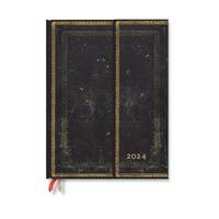 bokomslag Arabica (Old Leather Collection) Ultra Horizontal 12-month Dayplanner 2024 (Wrap Closure)