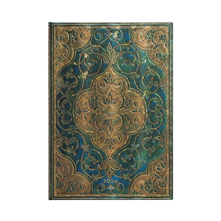 Kalender 2024 Paperblanks Grande vert - Turquoise Chronicles 1