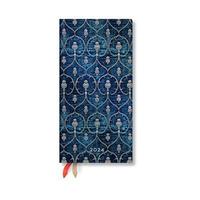 bokomslag Blue Velvet Slim 12-month Dayplanner 2024