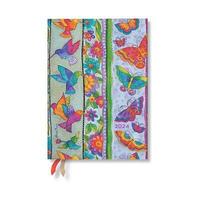 bokomslag Hummingbirds & Flutterbyes (Playful Creations) Midi 12-month Day-at-a-Time Dayplanner 2024