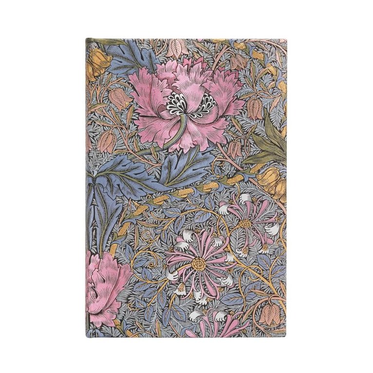 Anteckningsbok Paperblanks Mini linjerad - William Morris : Pink Honeysuckle 1