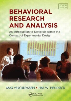 Max Vercruyssen, Hal W. Hendrick - Behavioral Research and Analysis, Inbunden