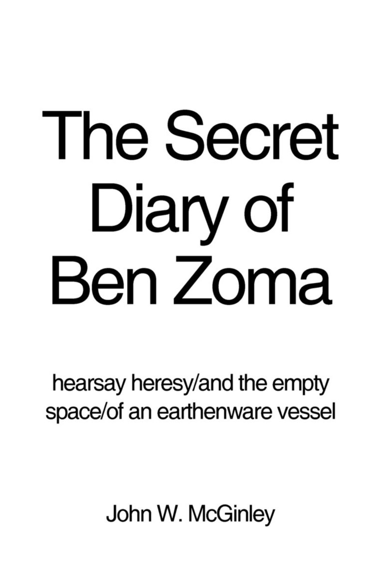 John W McGinley, John W. McGinley - Secret Diary of Ben Zoma, Häftad