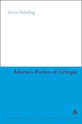 bokomslag Adorno's Poetics of Critique