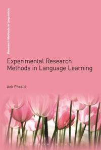 bokomslag Experimental Research Methods in Language Learning