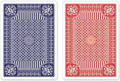 bokomslag Blue & Red Premium Plastic Playing Cards, Set of 2, Standard Index (Poker Size)