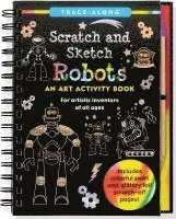 Inc Peter Pauper Press - Scratch & Sketch Robots (Trace-Along), Inbunden