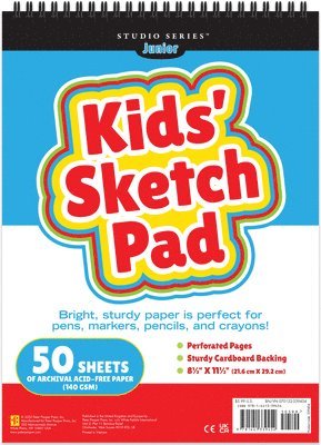 bokomslag Studio Series Jr. Kids' Sketch Pad 8.5 X 11.5 Inches (50 Perforated Sheets of High Quality Paper. Acid-Free)