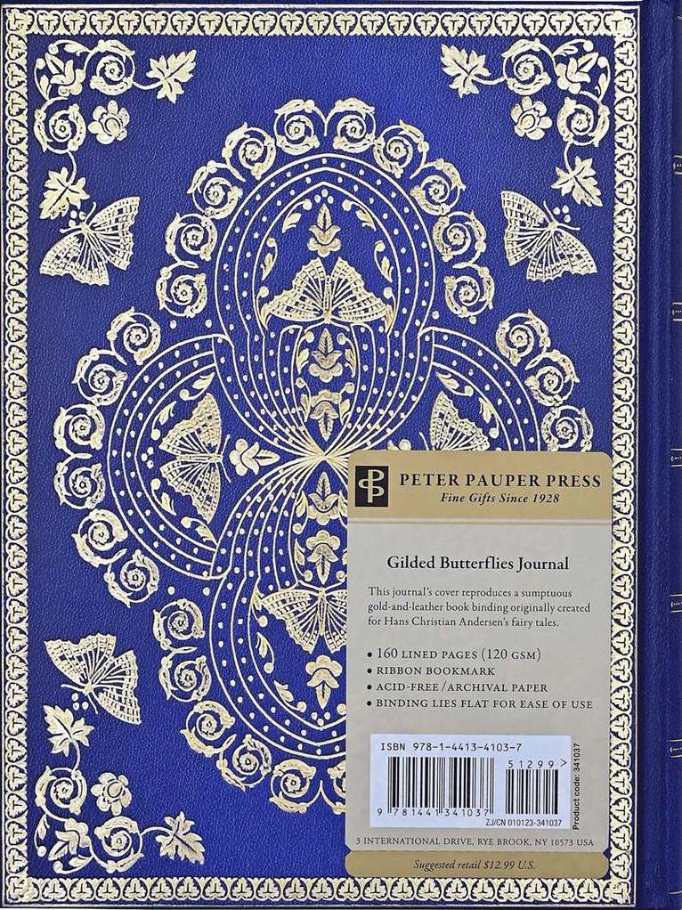 Anteckningsbok A5 linjerad Gilded Butterflies, Övrigt
