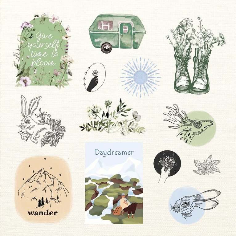 Klistermärkesbok Boho Dreams, Övrigt