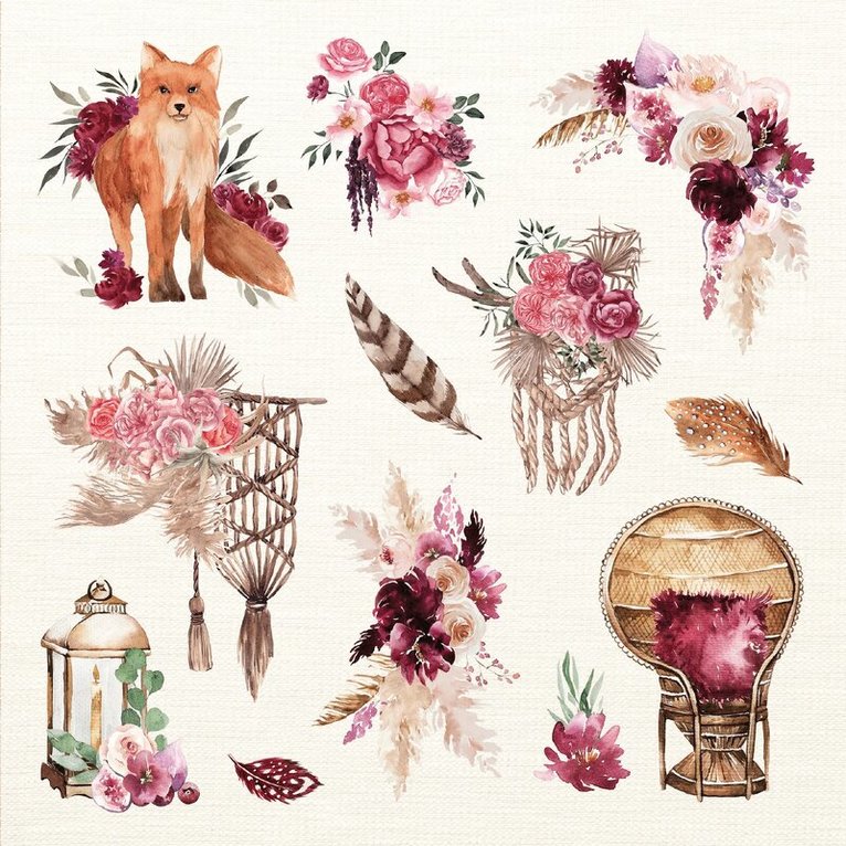 Klistermärkesbok Boho Dreams, Övrigt