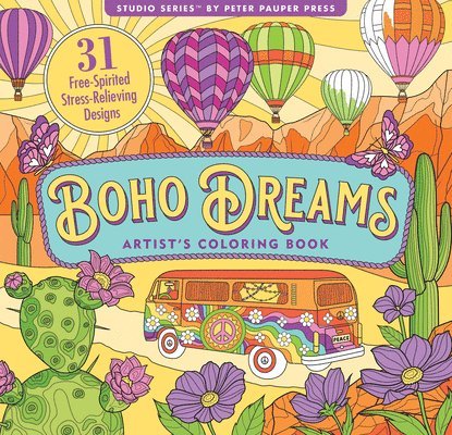 Boho Dreams Adult Coloring Book (31 Stress-Relieving Designs) 1