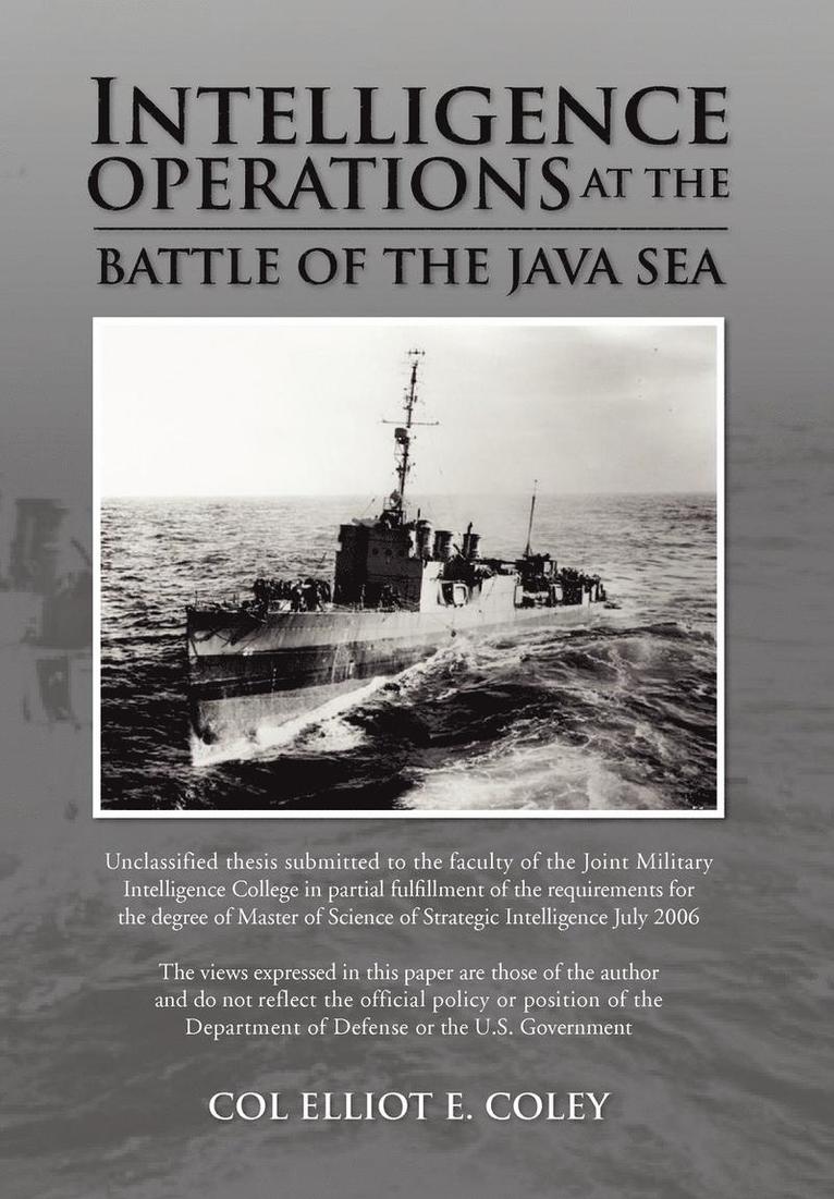 Intelligence Operations at the Battle of the Java Sea 1