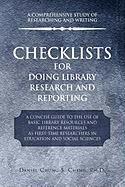 Checklists for Doing Library Research and Reporting 1