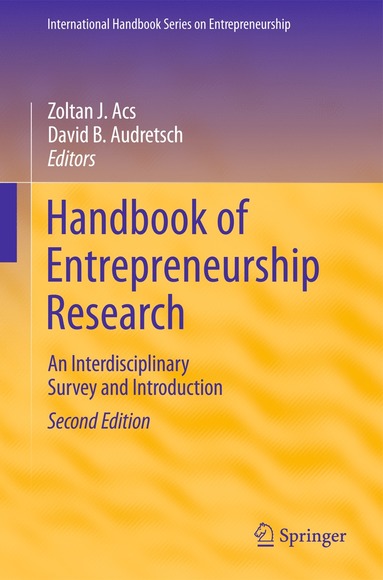 bokomslag Handbook of Entrepreneurship Research