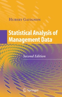 bokomslag Statistical Analysis of Management Data