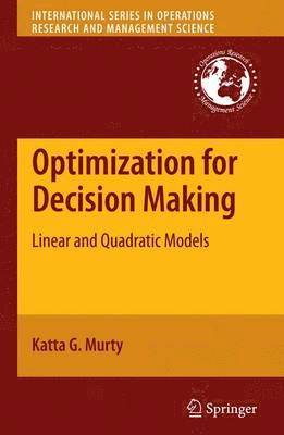 bokomslag Optimization for Decision Making